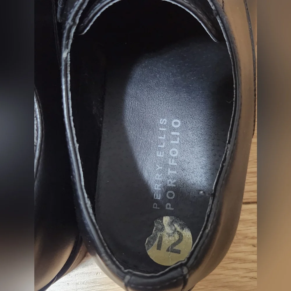 Perry Ellis Portfolio Lace-up Black Dress Shoes Men's Sz 12